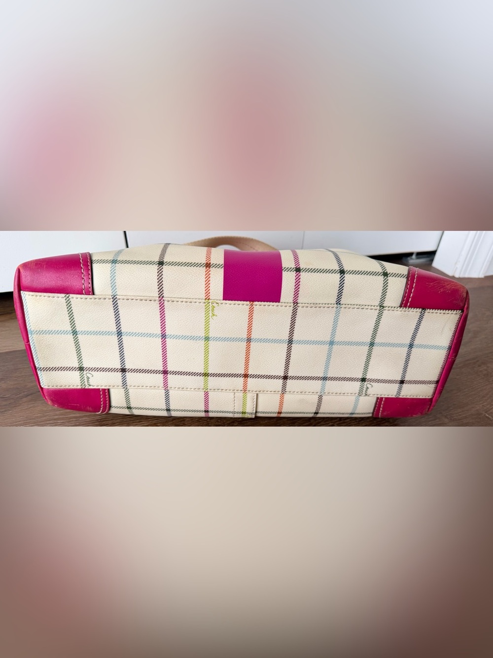 COACH | Heritage Stripe Tattersall Plaid Tote | Plaid Shoulder Bag | Travel Tote - Picture 7 of 17